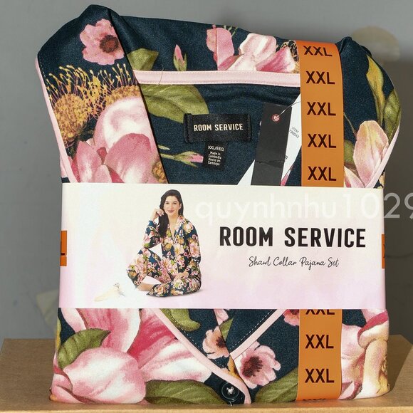 BRAND NEW  ROOM SERVICE SHAWL COLLAR PAJAMA  WOMEN SET - Picture 2 of 5